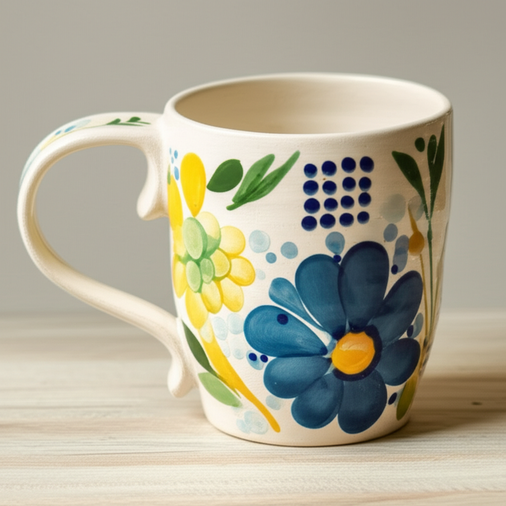 Hand-Painted Ceramic Mug